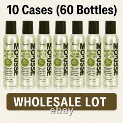 10 CASES! Vigorol Hair Mousse Olive Oil Mega Moisture Pack of 6 12 Oz