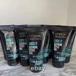 10 L'Oreal Paris LOCK IT Extreme Style Gel 24 Hr Shine Maximum Hold 5.1 oz