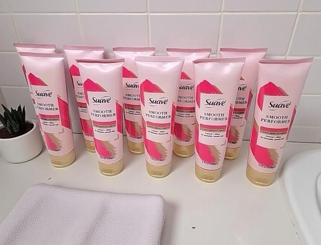 10 New Suave Smooth Performer Anti-frizz Cream Control Shine 4 Fl Oz Each Tube