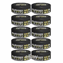10 Pack ELEGANCE Transparent Pomade Hair Styling Wax 5oz Barber Supply Lot