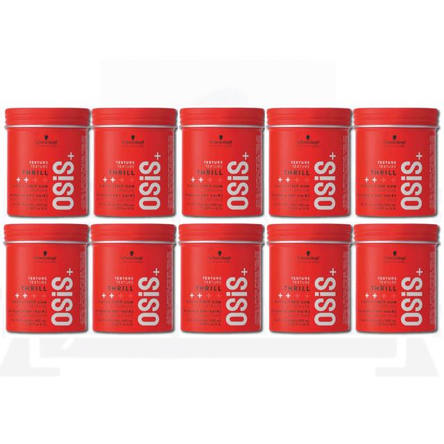 10 X Schwarzkopf Osis+ Texture Thrill 3 Elastic Fiber Gum Dump & Dry Hair 3.38oz