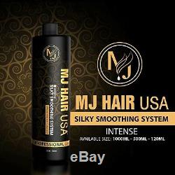 (120 ml, Black) MJ Hair Silky Smoothing System Professional Keratin