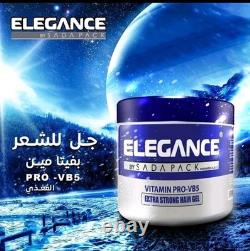 12 Elegance Extra Strong Hold Hair Styling Gel 250ml Vitamin ProVB5 Protection