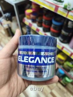 12 Elegance Extra Strong Hold Hair Styling Gel 250ml Vitamin ProVB5 Protection