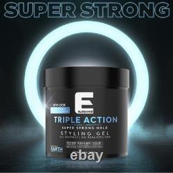 12 x Elegance Hair Gel Triple Action/Extra Strong Hold Earth 500mL each