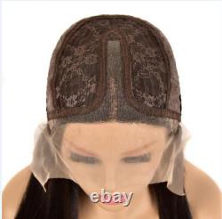 13X4 T Part Lace Front Wig 100% Human Hair Ombre Wave Baby Hair Brown Blonde Wig
