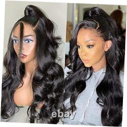 13x4 Lace Front Wigs Human Hair Pre Plucked with 20 Inch Natural Black Color