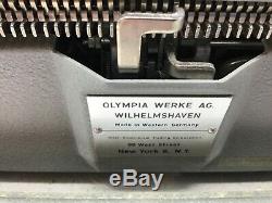 1960's Olympia Werke AG Vintage Typewriter WithCover Made in West Germany