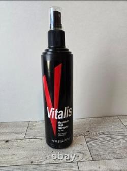 (1) 8 Oz Vitalis Maximum Hold Hairspray for Men Unscented Non Aerosol