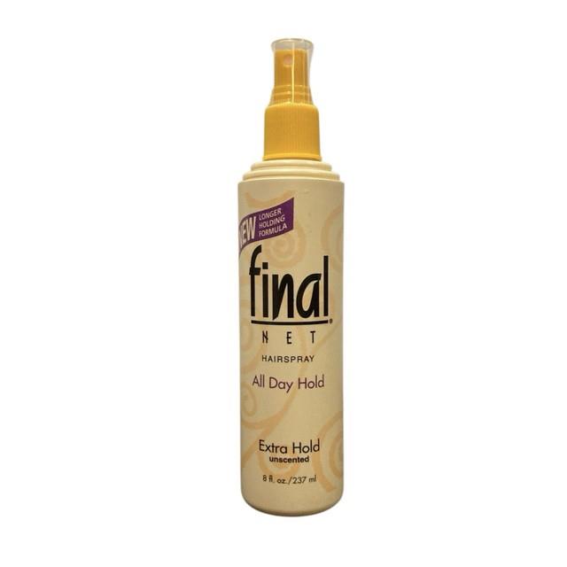 (1) New Final Net Hairspray Extra Hold Unscented All Day Hold 8 Fl. Oz