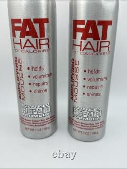 2 Fat Hair 0 Calories Amplifying Mousse SAMY 7 oz Thicker Fuller Hair NEW Rare