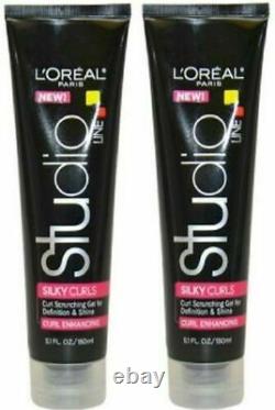 2 L'Oreal Studio SILKY CURLS Scrunching Hair Gel Definition Shine Curl Enhancing