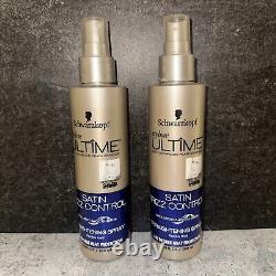2 Lot Schwarzkopf Styliste Ultime Satin Frizz Control Straightening Spray 6.8oz