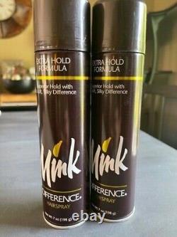 2 NEW MINK DIFFERENCE HAIR SPRAY Extra Hold 7 Oz Can HTF
