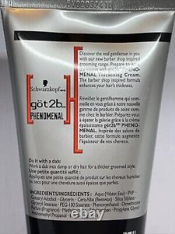 2 NEW Tubes Schwarzkopf Got2b Phenomenal Thickening Styling Cream 6 oz ea HTF