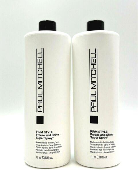 2 Pack Paul Mitchell Firm Style Freeze & Shine Super Spray Maximum Hold 33.8 Oz