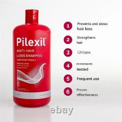 2 PACK Pilexil Shampoo Anti Hair Loss 900ml EXP 02/2027