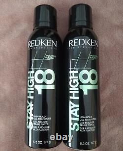 (2 Pack) REDKEN Stay High 18 High Hold Gel to Mousse 5.2 oz
