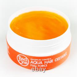 2 Red One Aqua Hair Wax Gel Maximum Control Sweet Melon Scent Hair Gel Wax 150ml