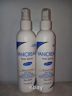 (2) SEALED Vanicream 8oz Firm Hold Hairspray Fragrance Free For Sensitive Skin