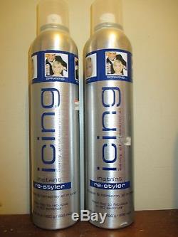 (2) Samy Icing Instant Re-styler Mousse & Hairspray All in One 8 oz