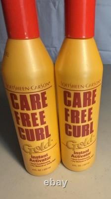 2 SoftSheen Carson Care Free Curl Gold Hair Instant Activator 8 fl oz each