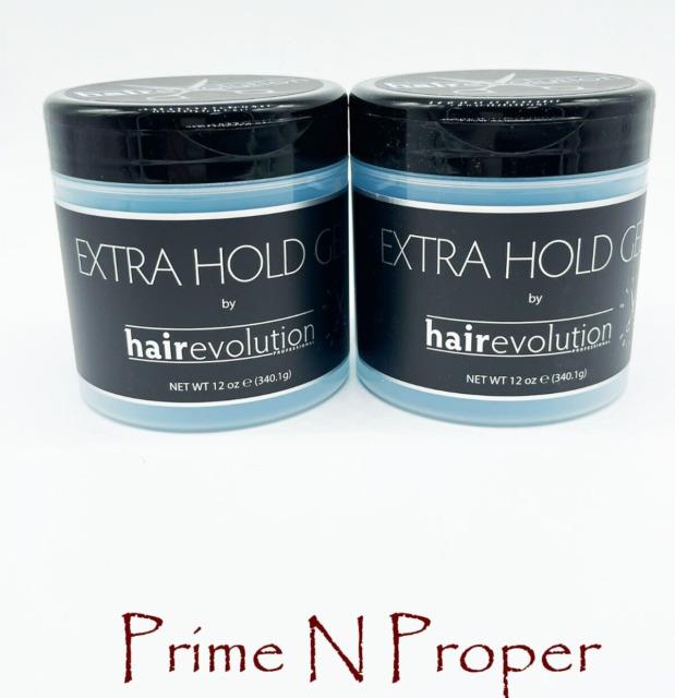 2 X Hairevolution Extra Hold Gel Lightweight, No Flakes 12 Oz New Look