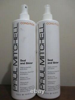 2x Paul Mitchell Seal And Shine heat protection and shine Spray 16.9 Oz