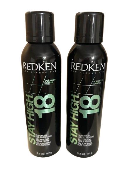 2x Redken Stay High 18 High Hold Gel To Mousse Hair 5.2 Oz