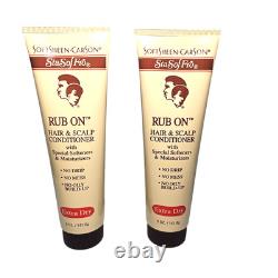 2x SoftSheen Carson Sta-Sof-Fro Rub On Hair Scalp Conditioner Extra Dry 5oz