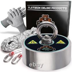 3000lb Complete 360 Degree Magnet Fishing Kit Includes Strong 360 Neodymium