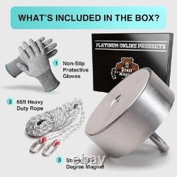 3000lb Complete 360 Degree Magnet Fishing Kit Includes Strong 360 Neodymium