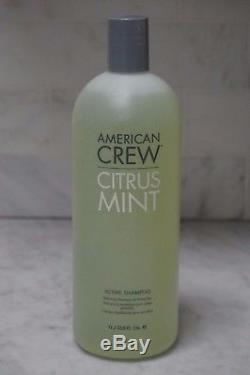 33.8 oz. American Crew Citrus Mint Active Shampoo. 1,000ml. Liter. NEW