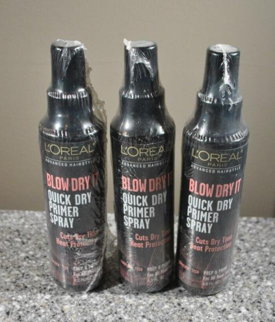 3l'oreal Blow Dry It Quick Dry Primer Spray Heat Protection, Discontinued 4.2ea