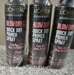 3L'oreal Blow Dry It Quick Dry Primer Spray Heat Protection, Discontinued 4.2ea