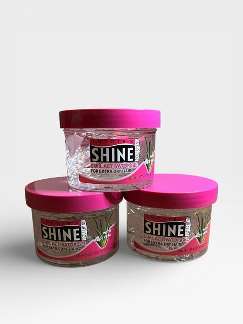 3x Smooth'n Shine Curl Activator Gel For Extra Dry Hair With Aloe Vera 10.5 Oz