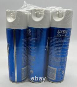 (3) ADORN Hairspray Frequent Use No Buildup Touchable Hold 7.5 OZ. DISCONTINUED