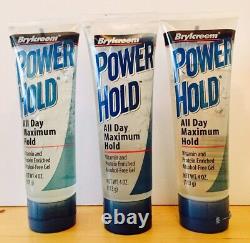 (3) Brylcreem Power Hold All Day Maximum Hold Gel 4 oz
