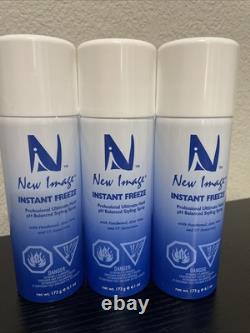 3 New Image INSTANT FREEZE Professional Ultimate Hold Styling Spray 6.1 oz Each
