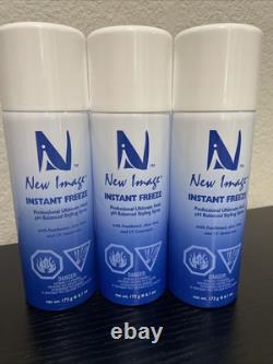 3 New Image INSTANT FREEZE Professional Ultimate Hold Styling Spray 6.1 oz Each