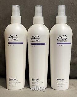 (3) Pack! Ag Curl Spray Gel Thermal Setting Hair Spray 12 Oz Each Original