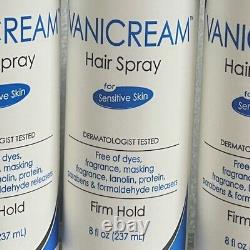 3 Pack Vanicream Free & Clear Firm Hold Hairspray 8oz For Sensitive Skin 8oz NEW