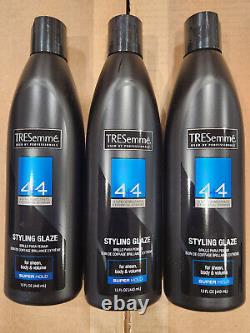 3 Tresemme 4 + 4 Styling Glaze For Sheen, Body & Volume Super Hold 15 Fl Oz Each