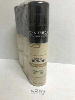 3 x John Frieda Sheer Blonde Crystal Clear Hairsprays 8.5 oz. Discontinued New