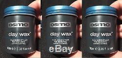 3 x OSMO HAIR CLAY WAX 100ML / 3.3 FL. OZ