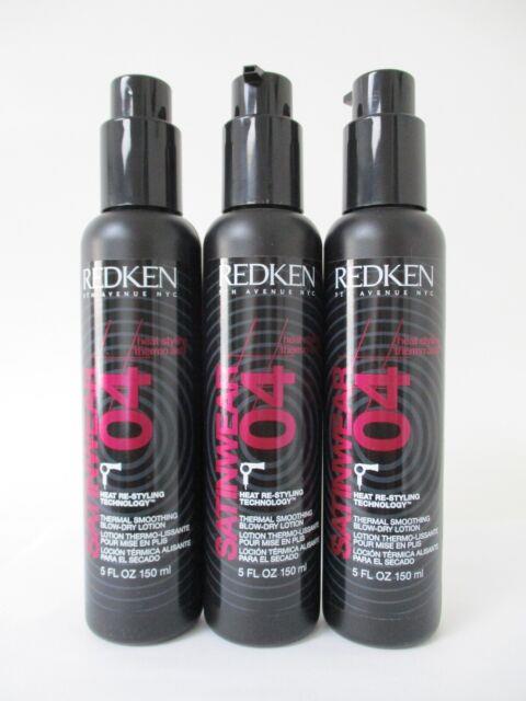 3 X Redken Satinwear 04 Thermal Smoothing Blow Dry Lotion 5 Oz
