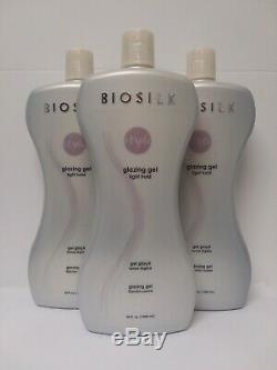 (3x) BioSilk Glazing Gel 34 oz Original Purple Formula Free Priority