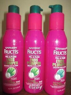 3x GARNIER FRUCTIS Full & Plush Ends Plumper Amplifying Leave In Serum 4.2 oz