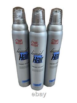 3x Wella Liquid Hair Energy Styler Volumizing Foam Strong Hold 10.6 oz
