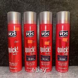 4 Lot Vo5 Quick! Hold Fast Drying Hair Spray Quick Hairspray Extra Hold